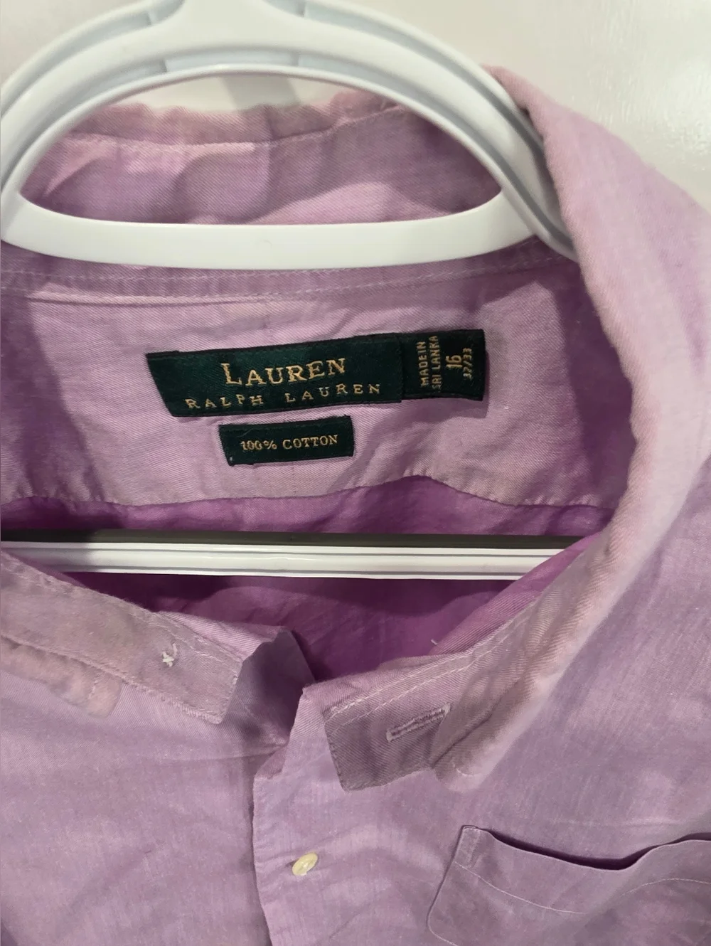 Lauren Ralph Lauren WoMen's Lavender Button-Down Shirt Plus Size Size 16